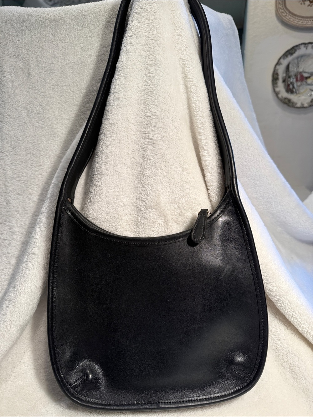 Vintage Coach Ergo 9020 Black Leather Shoulder Bag - Picture 3 of 13